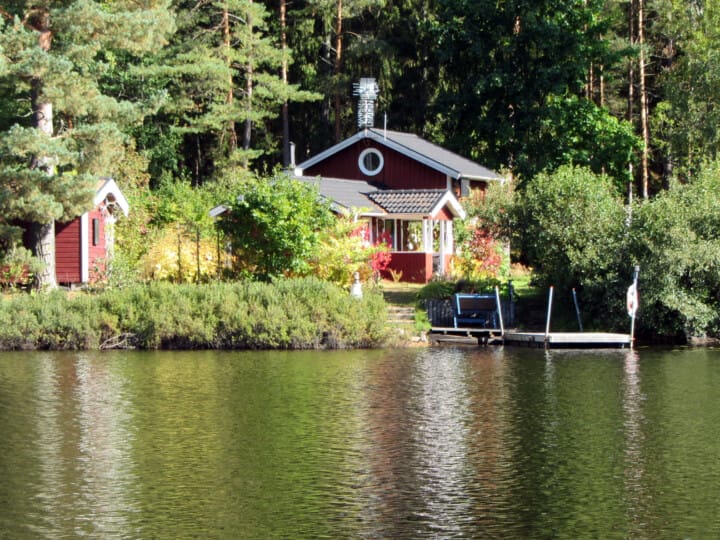 Stilbild See, Haus, Schwedenhaus